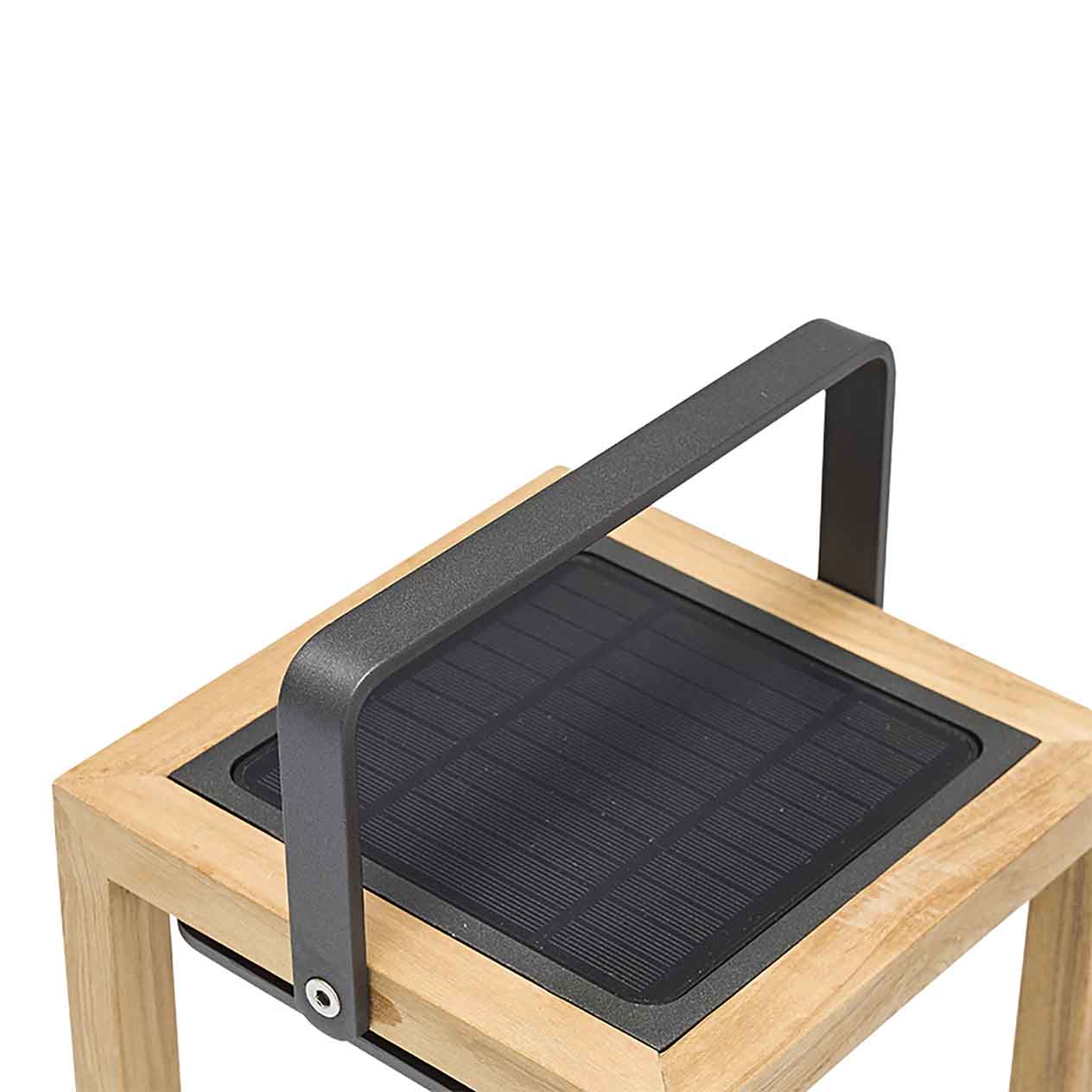 Lincoln Outdoor Teak Solar Lamp Small - Image 6