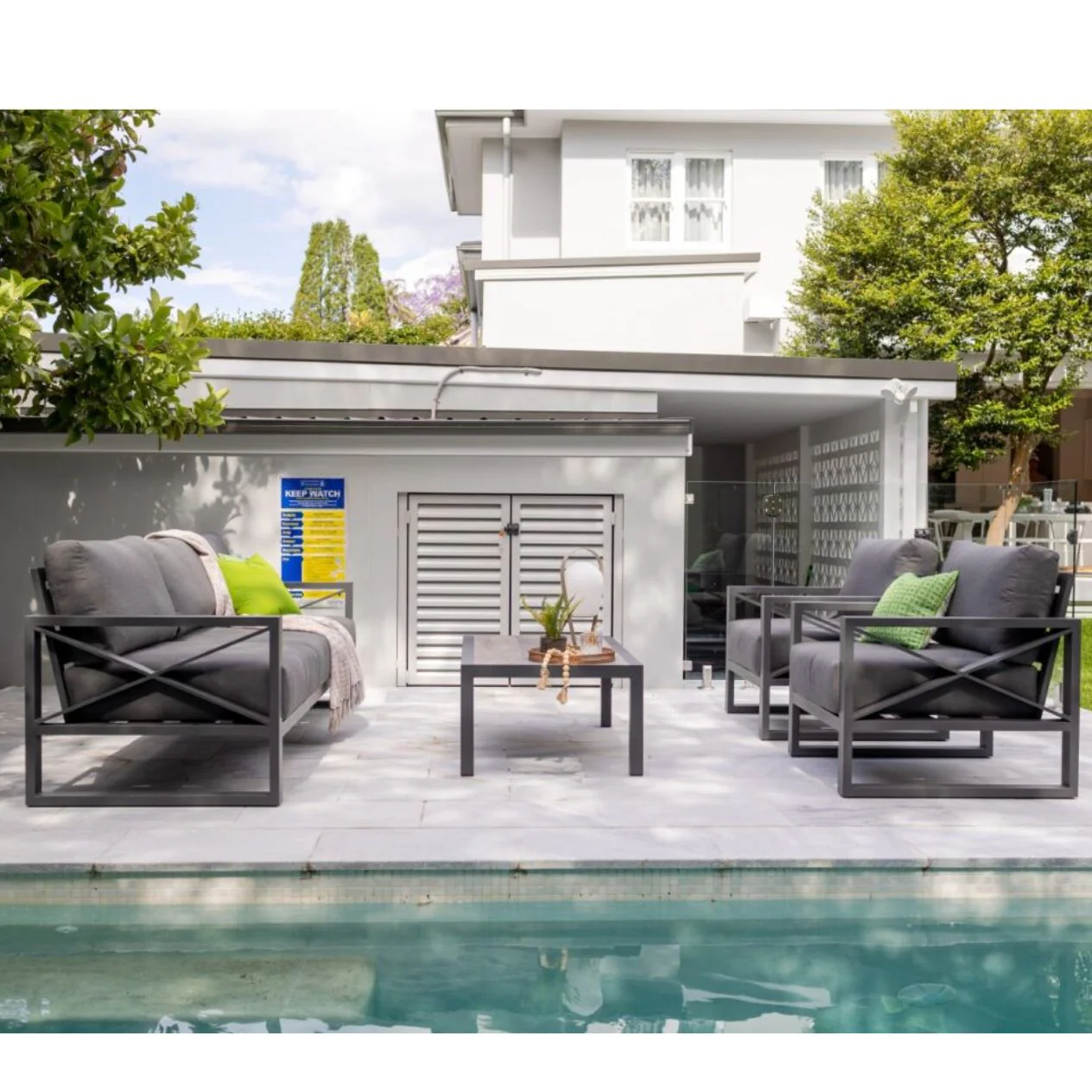 Linear 4 Seater Aluminium Outdoor Lounge - Image 2