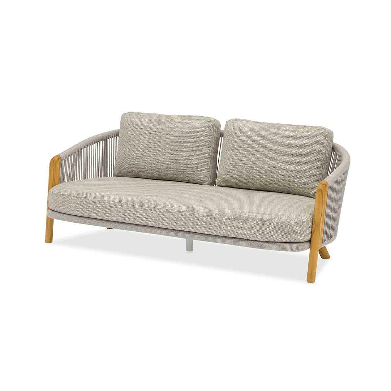 Milano 4 Seater Outdoor Teak and Rope Lounge - Image 3