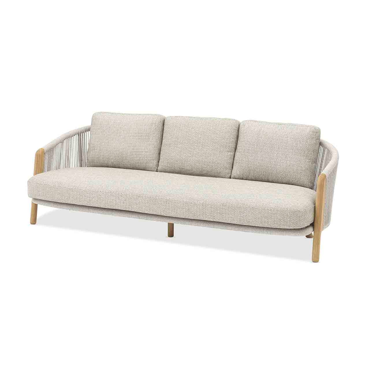 Milano 5 Seater Outdoor Teak and Rope Lounge - Image 3