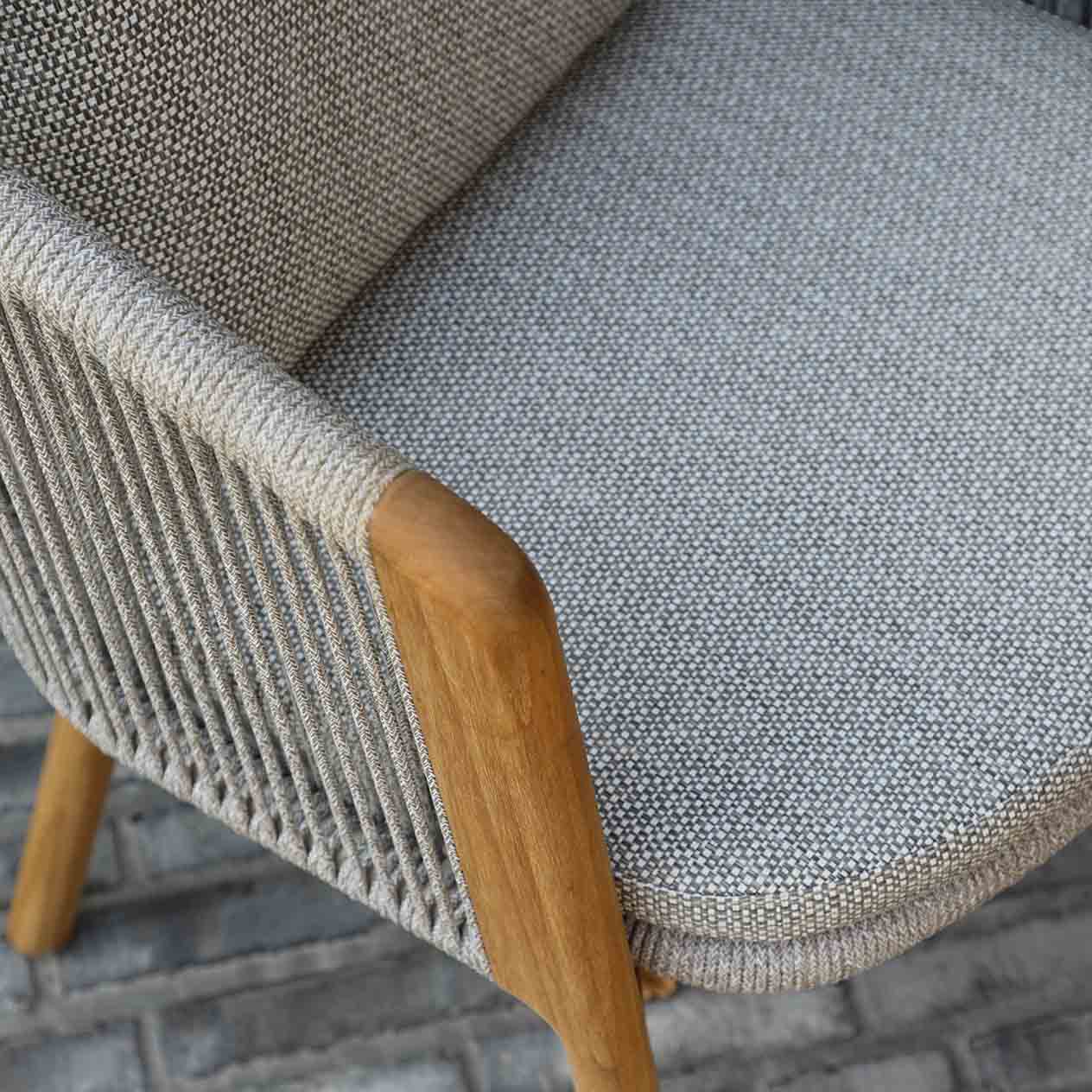 Milano Outdoor Teak and Rope Balcony Setting - Image 11