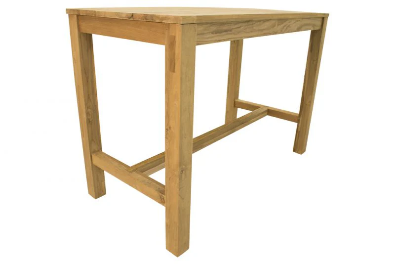 Miles Outdoor Recycled Teak Bar Table 150 cm - Image 5