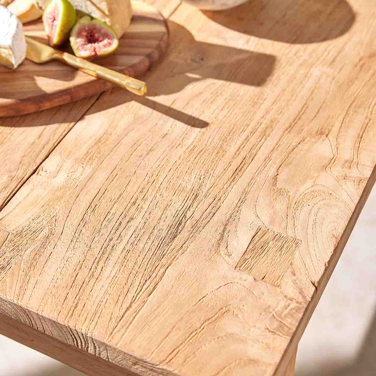 Miles Outdoor Recycled Teak Narrow Bar Table 200 cm - Image 4