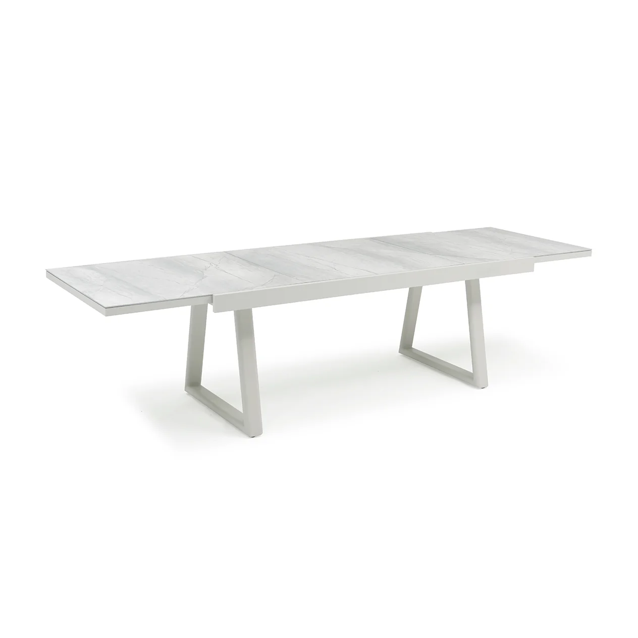 Mykonos Outdoor Aluminium Extension Table with Ceramic Glass Top - Image 3