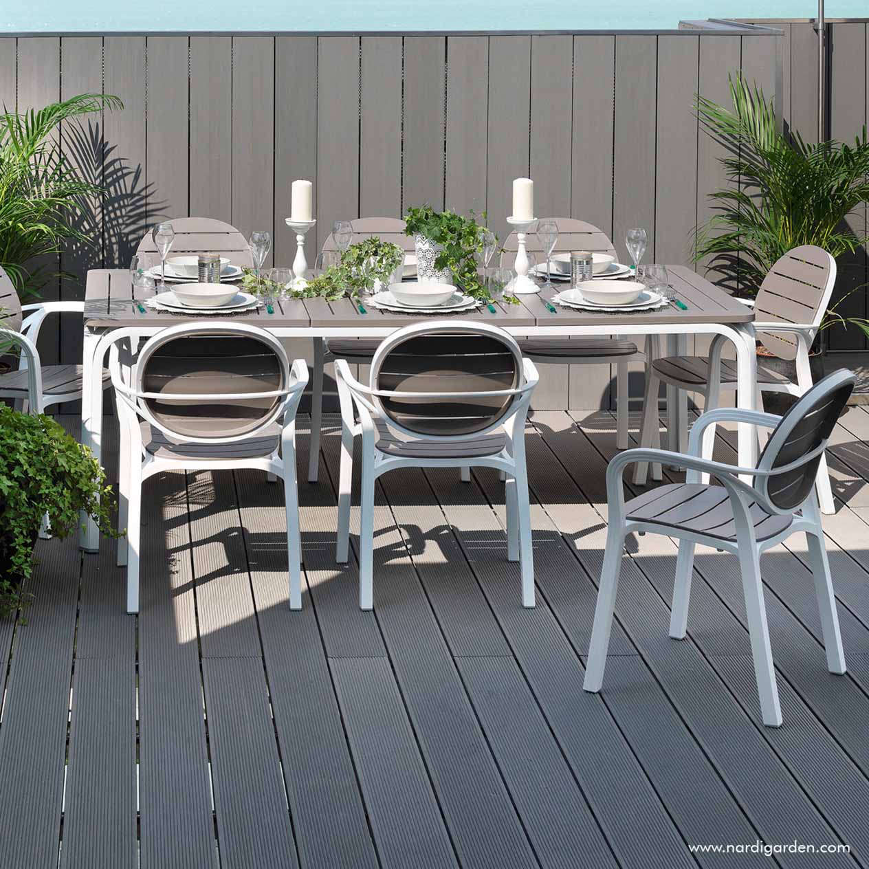 Nardi Alloro Outdoor Resin Extension Dining Table 140/210 cm - Image 2
