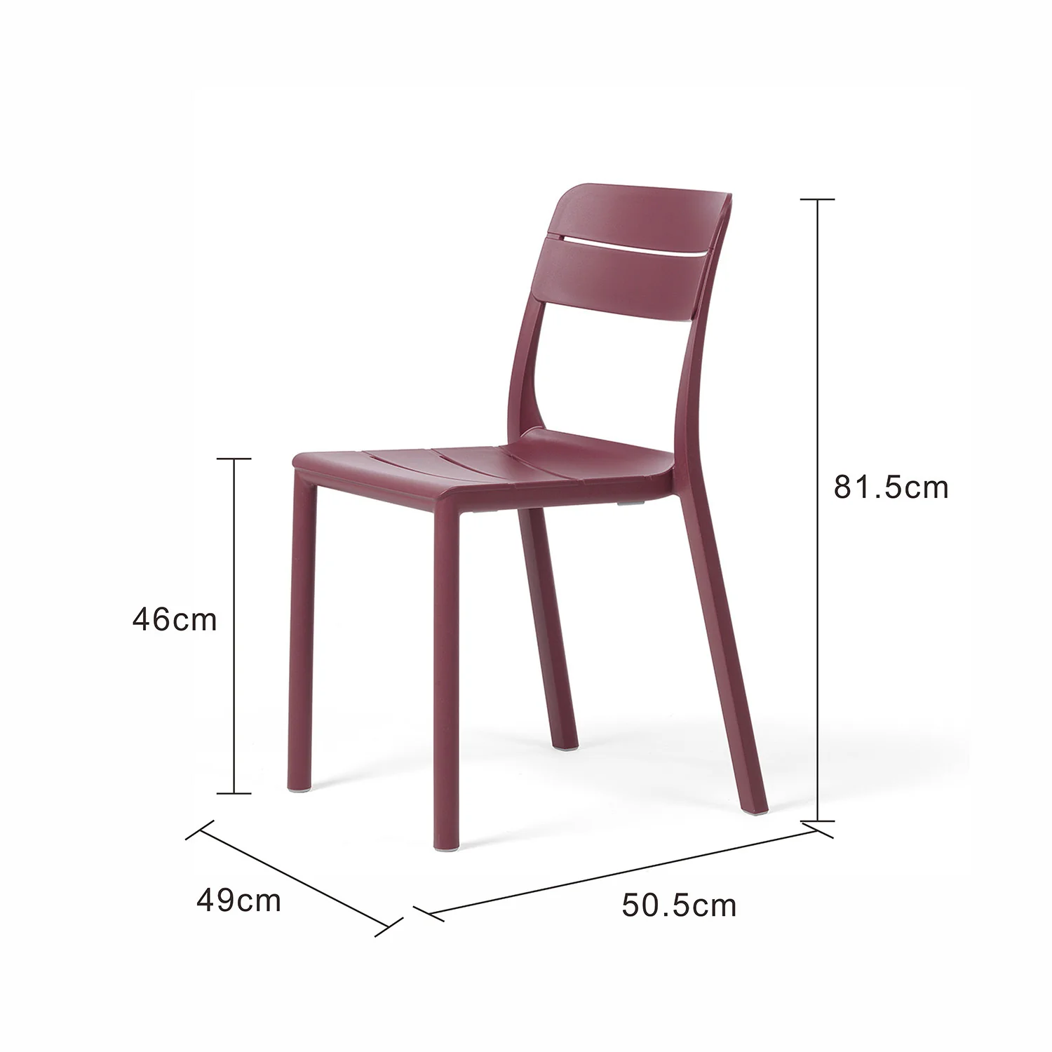 Nardi Cassia Resin Outdoor Armless Chair - Image 9