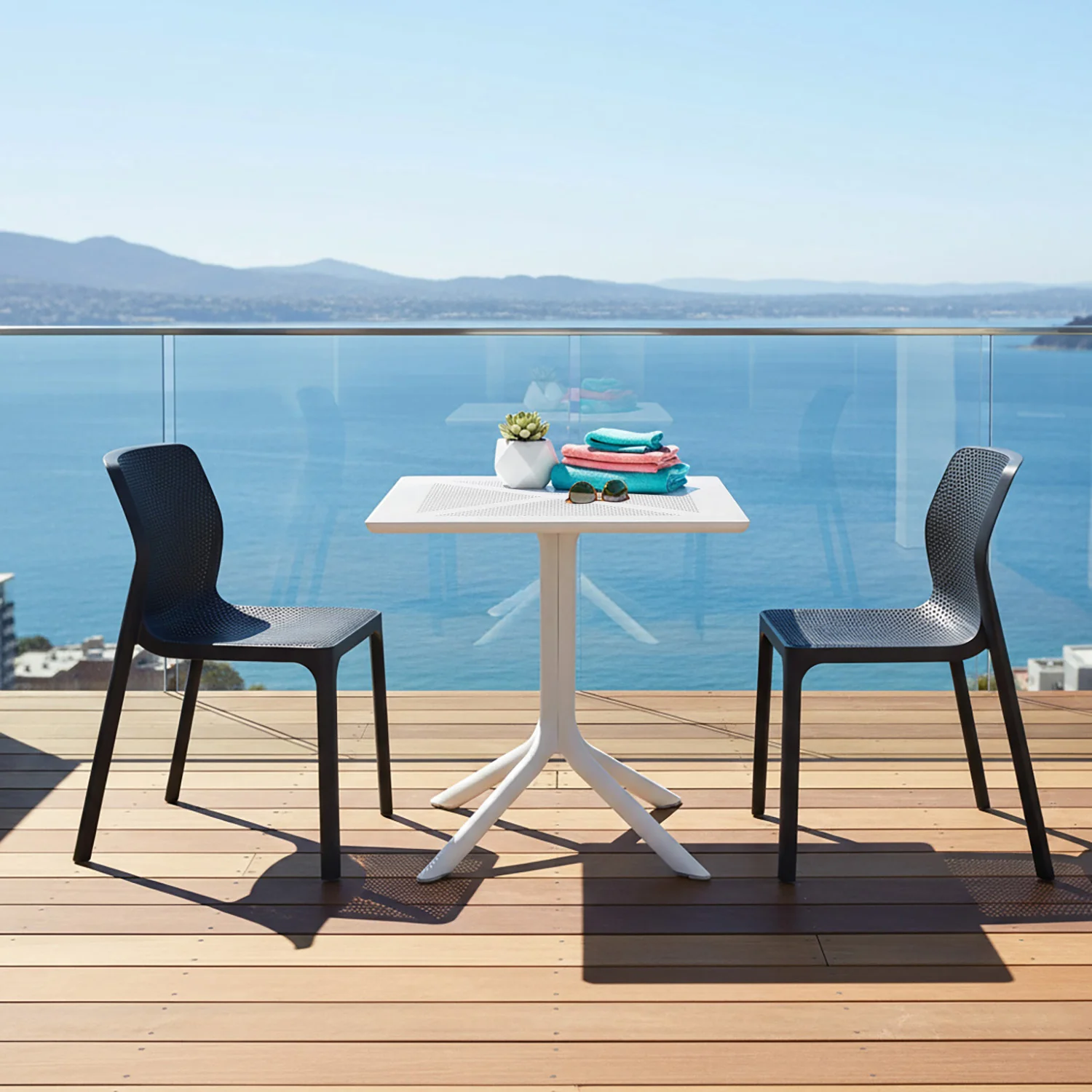 Nardi Clip Table Bit Chair Outdoor Dining Setting - Image 2