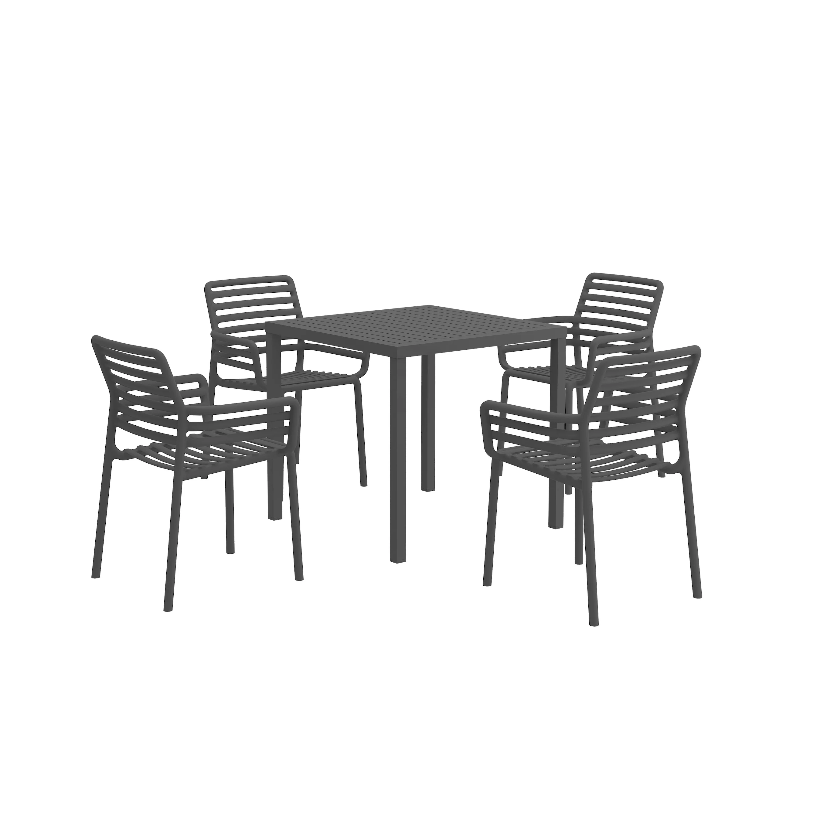 Nardi Cube 80 cm Table Doga Armchair Outdoor Dining Setting - Image 22