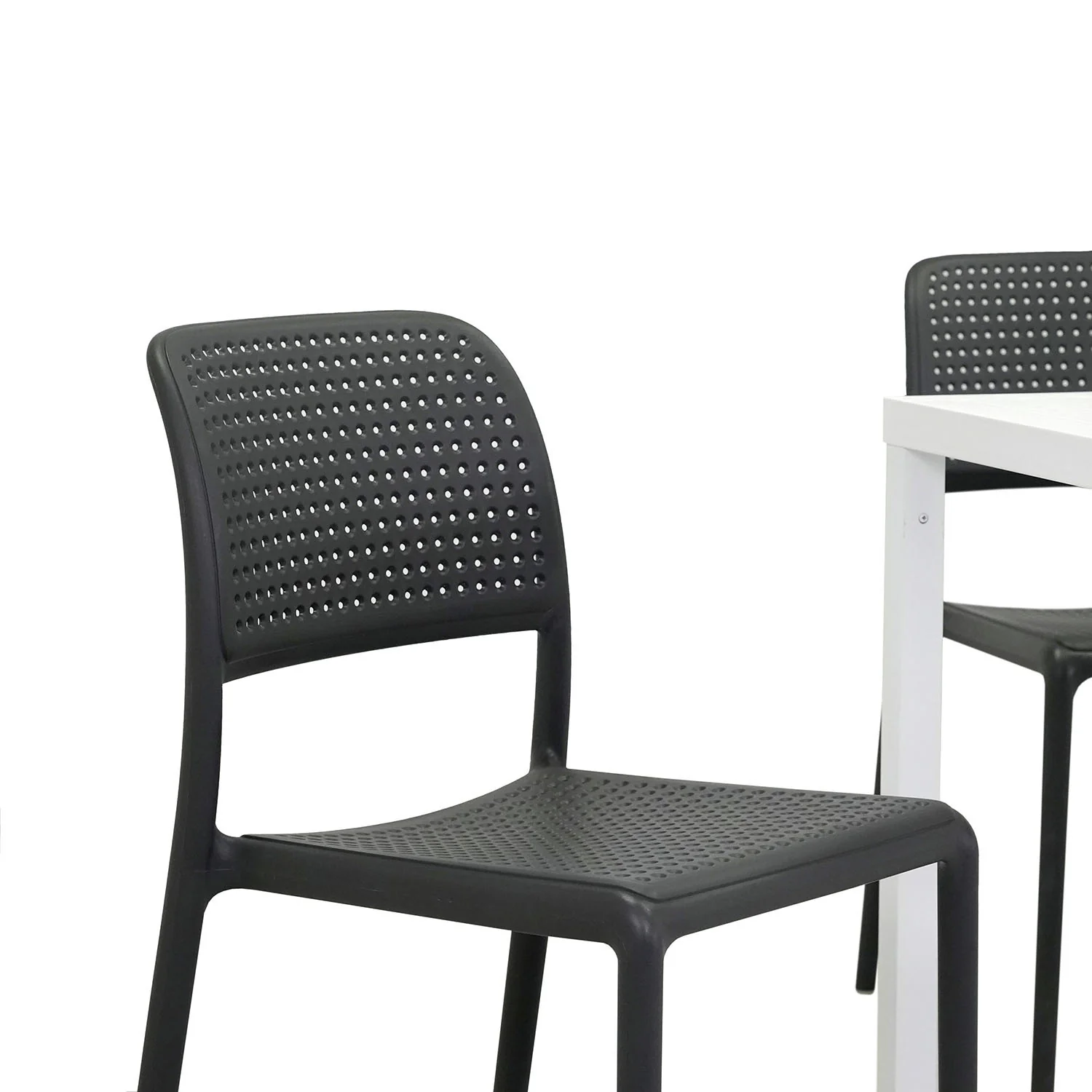 Nardi Cube 80 cm Table Bora Armless Chair Outdoor Dining Setting - Image 3
