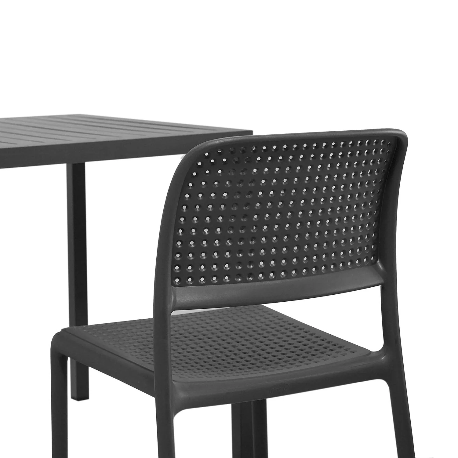 Nardi Cube 140 cm Table Bora Armless Chair Outdoor Dining Setting - Image 3