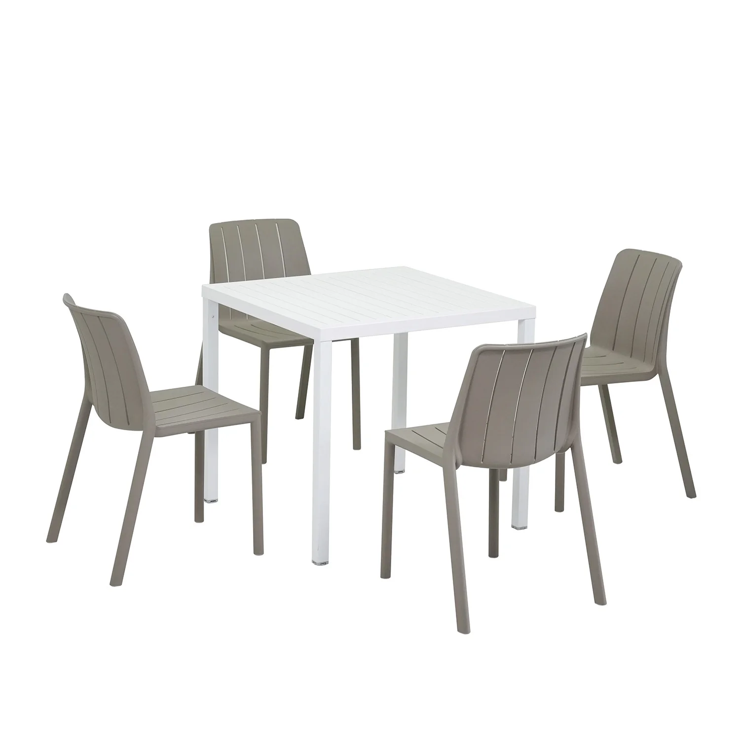 Nardi Cube 80 cm Table Tiberina Armless Chair Outdoor Dining Setting - Image 3