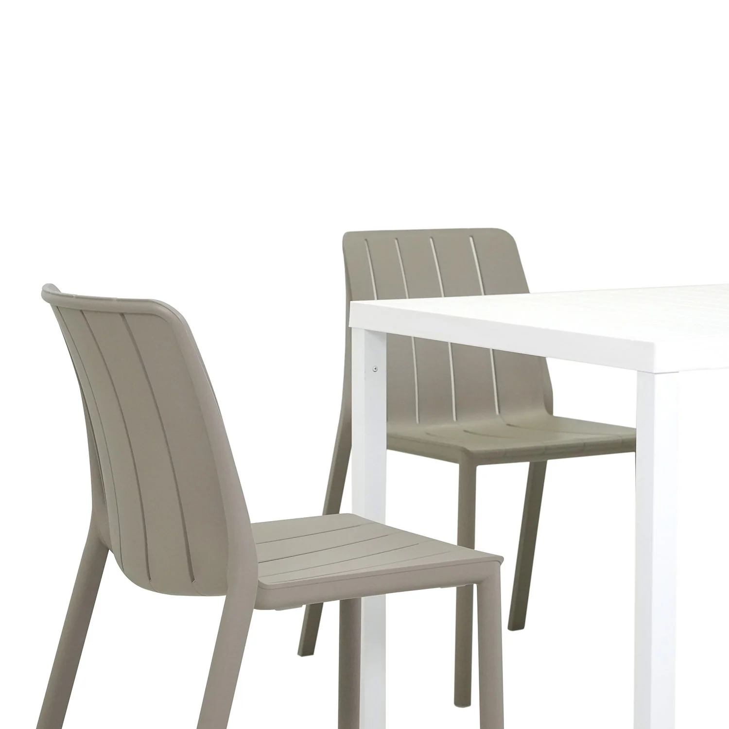 Nardi Cube 80 cm Table Tiberina Armless Chair Outdoor Dining Setting - Image 4