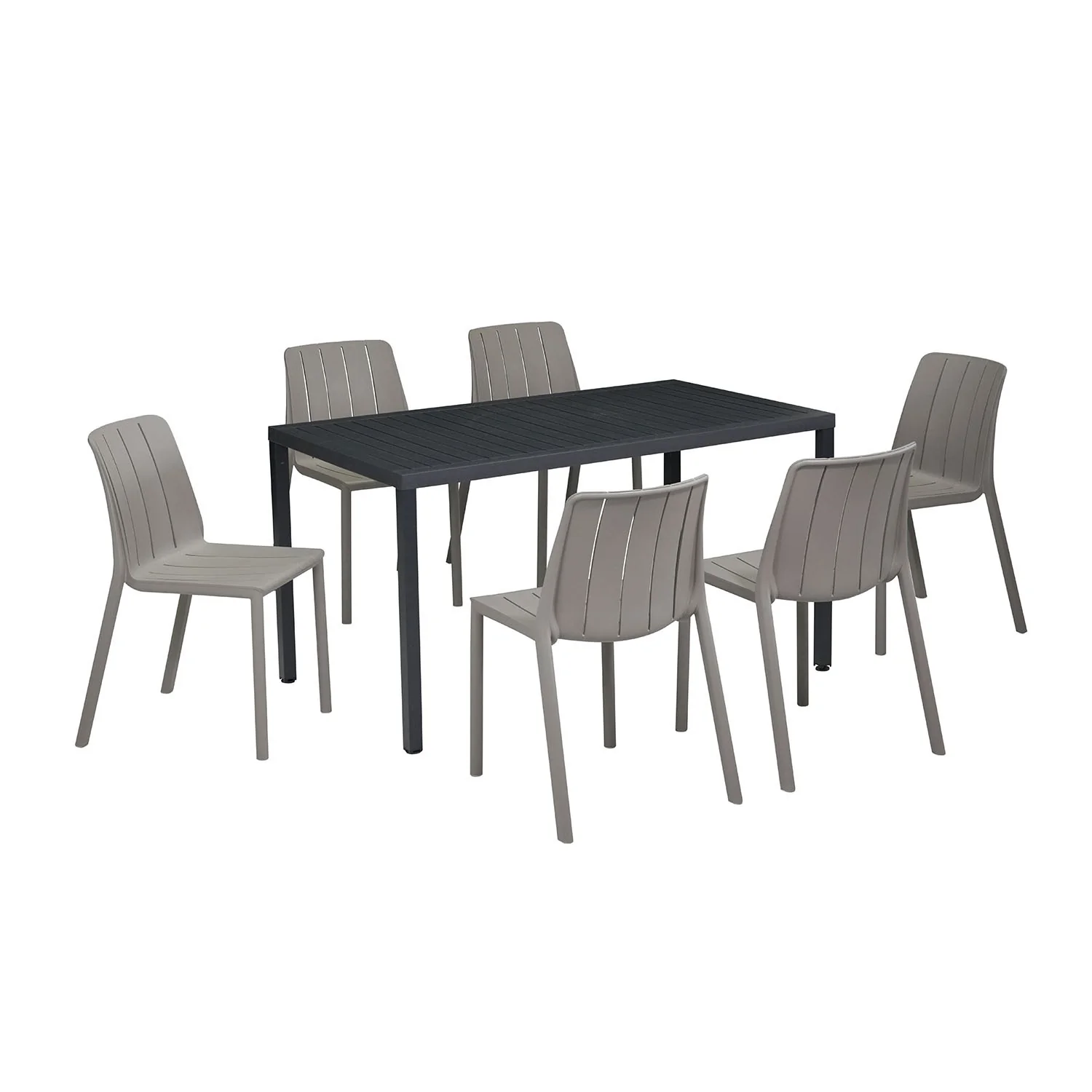 Nardi Cube 140 cm Table Tiberina Armless Chair Outdoor Dining Setting - Image 3