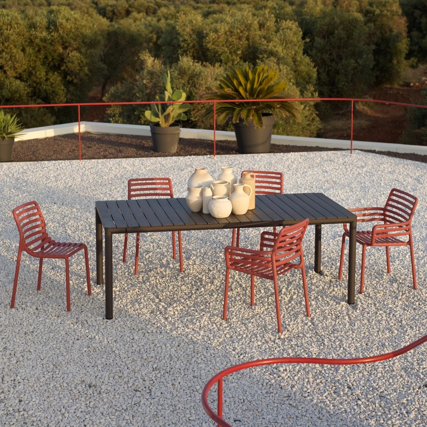 Nardi Doga Outdoor Resin Armless Dining Chair - Image 10