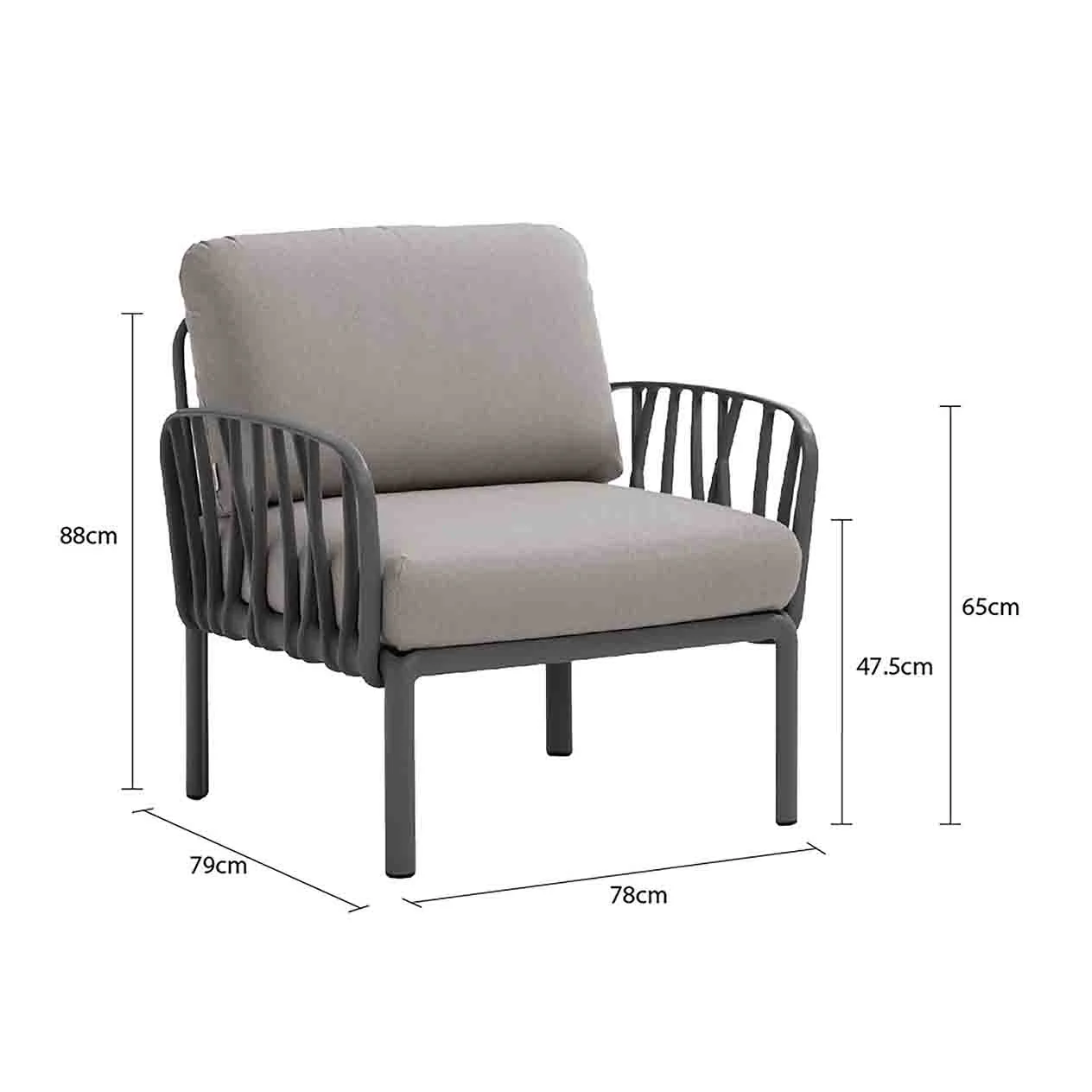 Nardi Komodo Outdoor Resin Armchair - Image 9