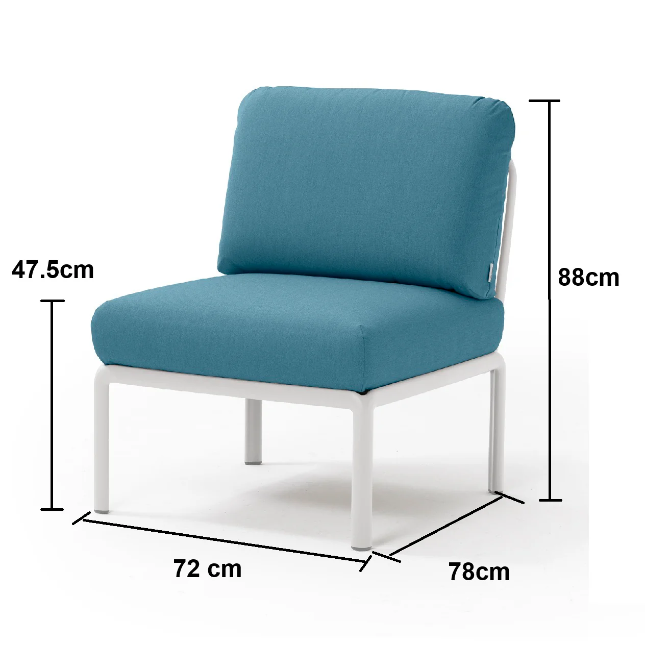 Nardi Komodo Outdoor Resin Armless Lounge - Image 12