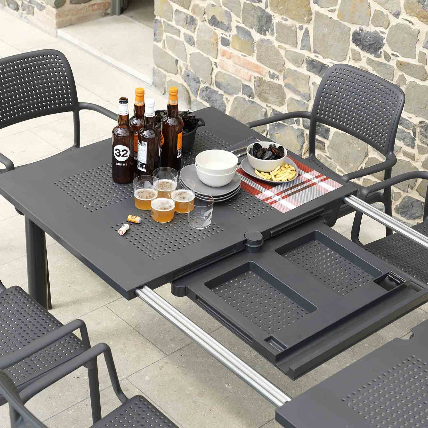 Nardi Libeccio Resin Outdoor Extension Dining Table 160/220 cm - Image 2