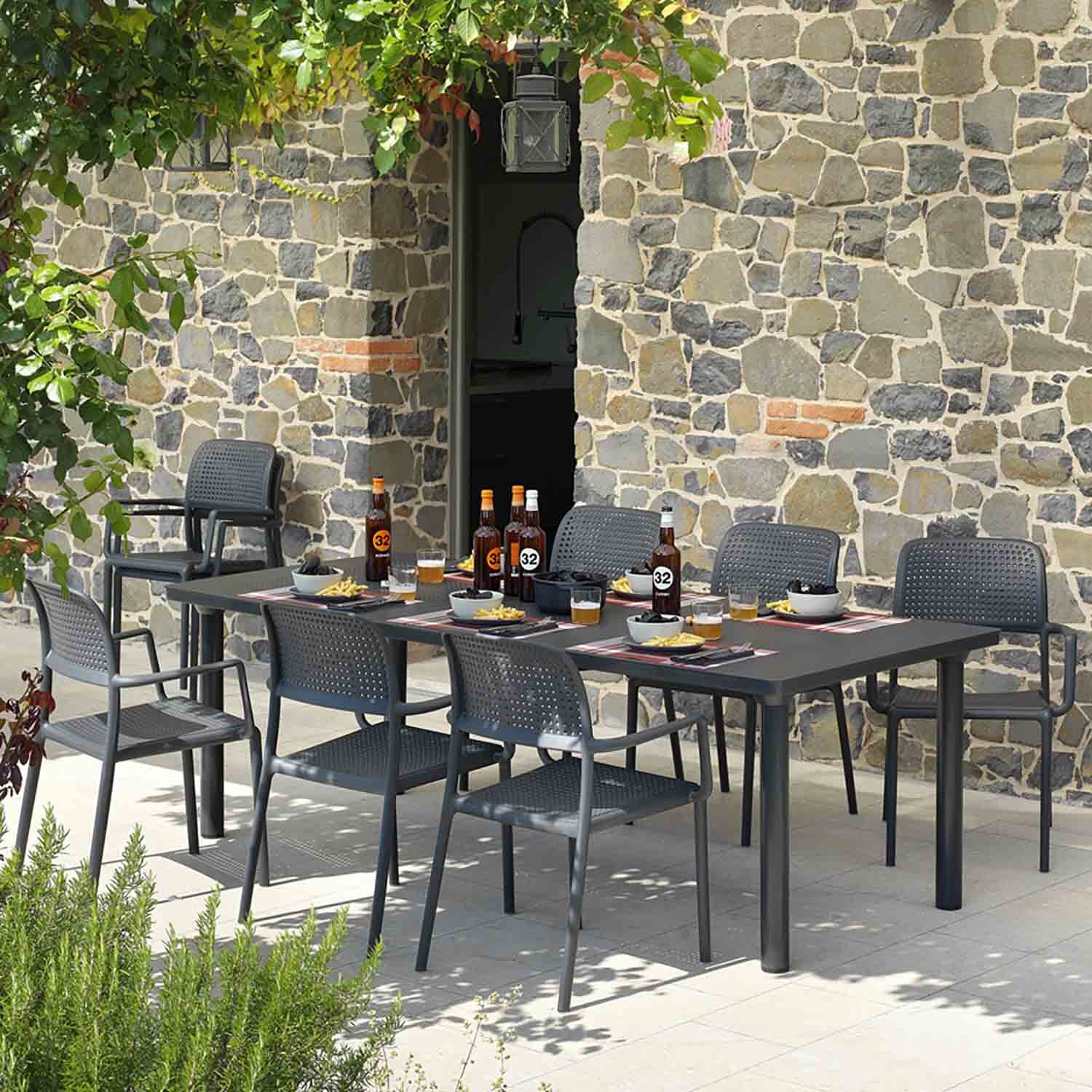 Nardi Libeccio Resin Outdoor Extension Dining Table 160/220 cm - Image 6