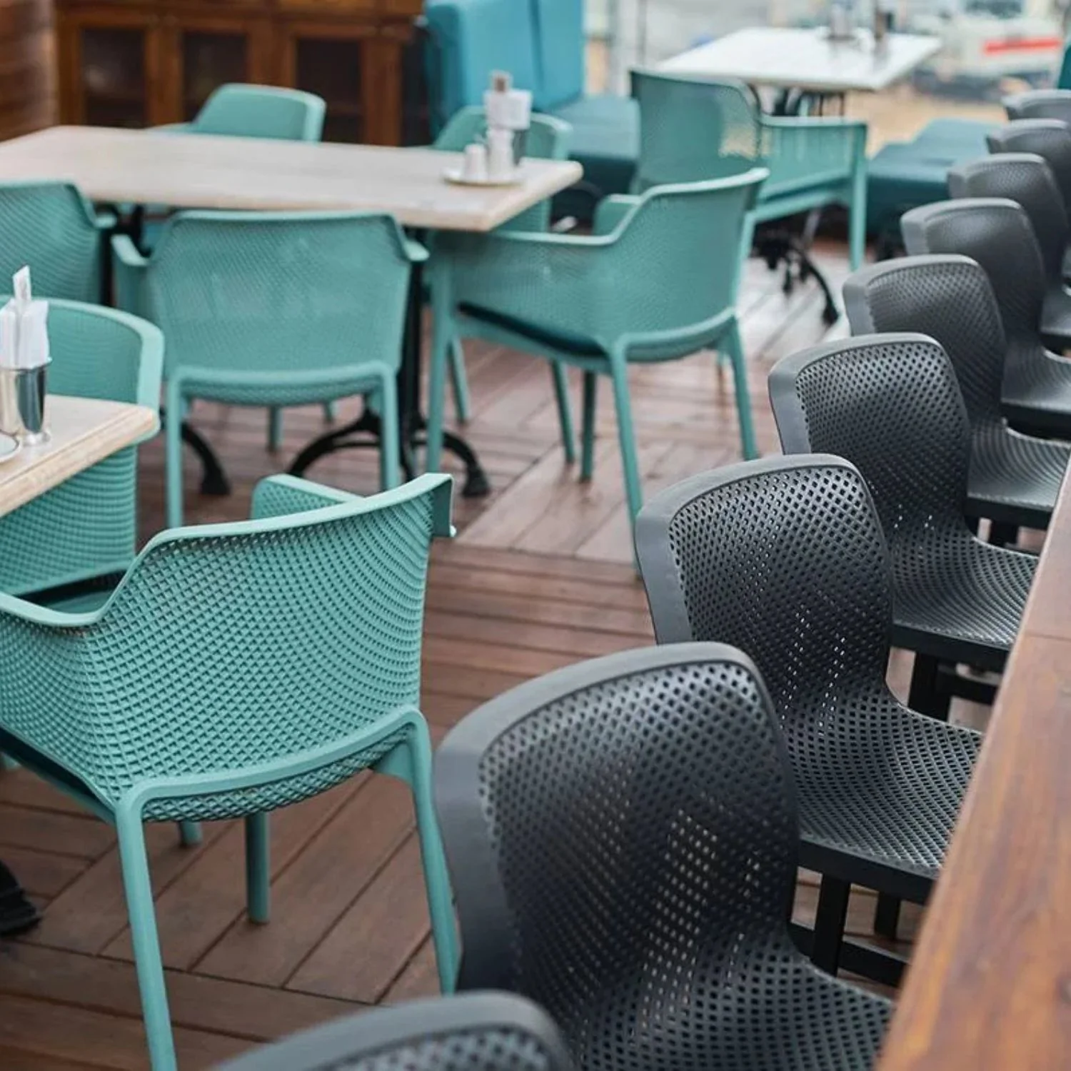 Nardi Net Outdoor Resin Bar Stool - Image 2