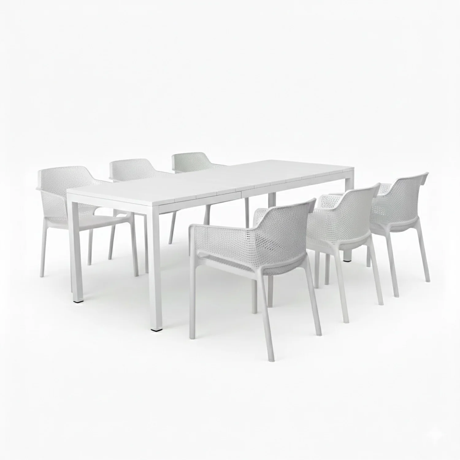 Nardi RIO 140/210 Table Net Chair Outdoor Dining Setting