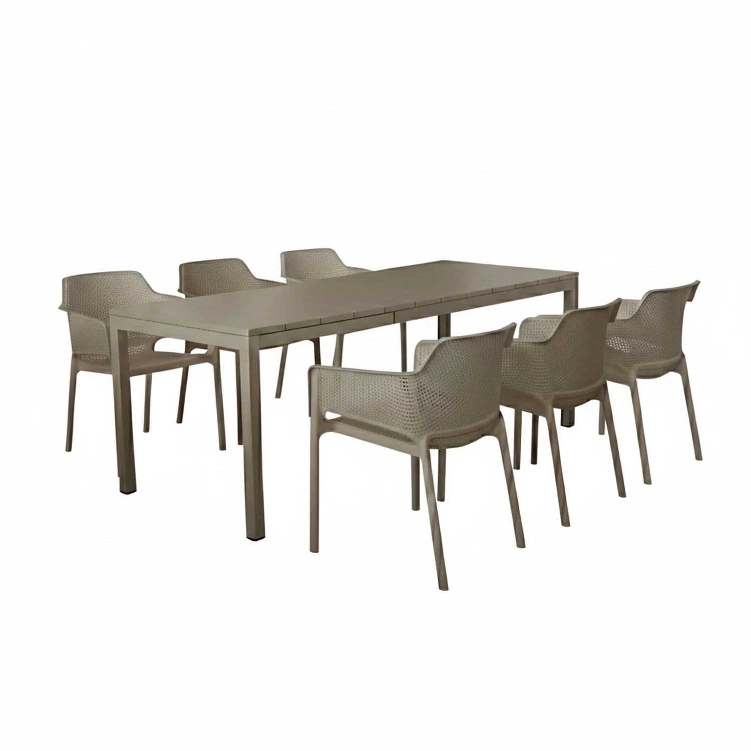 Nardi RIO 140/210 Table Net Chair Outdoor Dining Setting - Image 4