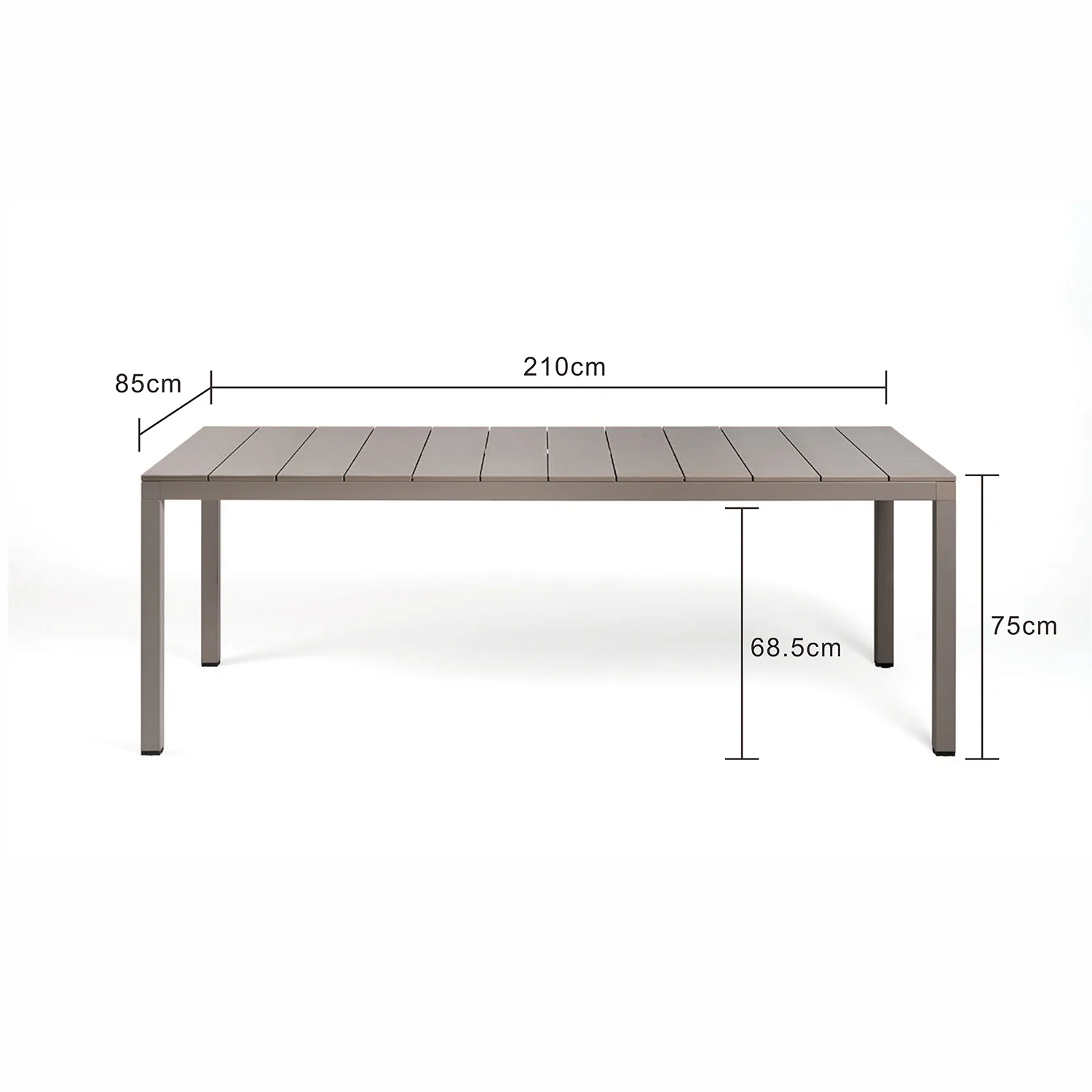 Nardi Rio Aluminium Dining Table 210 cm - Image 6