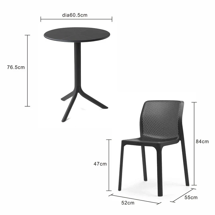 Nardi Spritz Table Bit Chair Outdoor Balcony Setting - Image 14