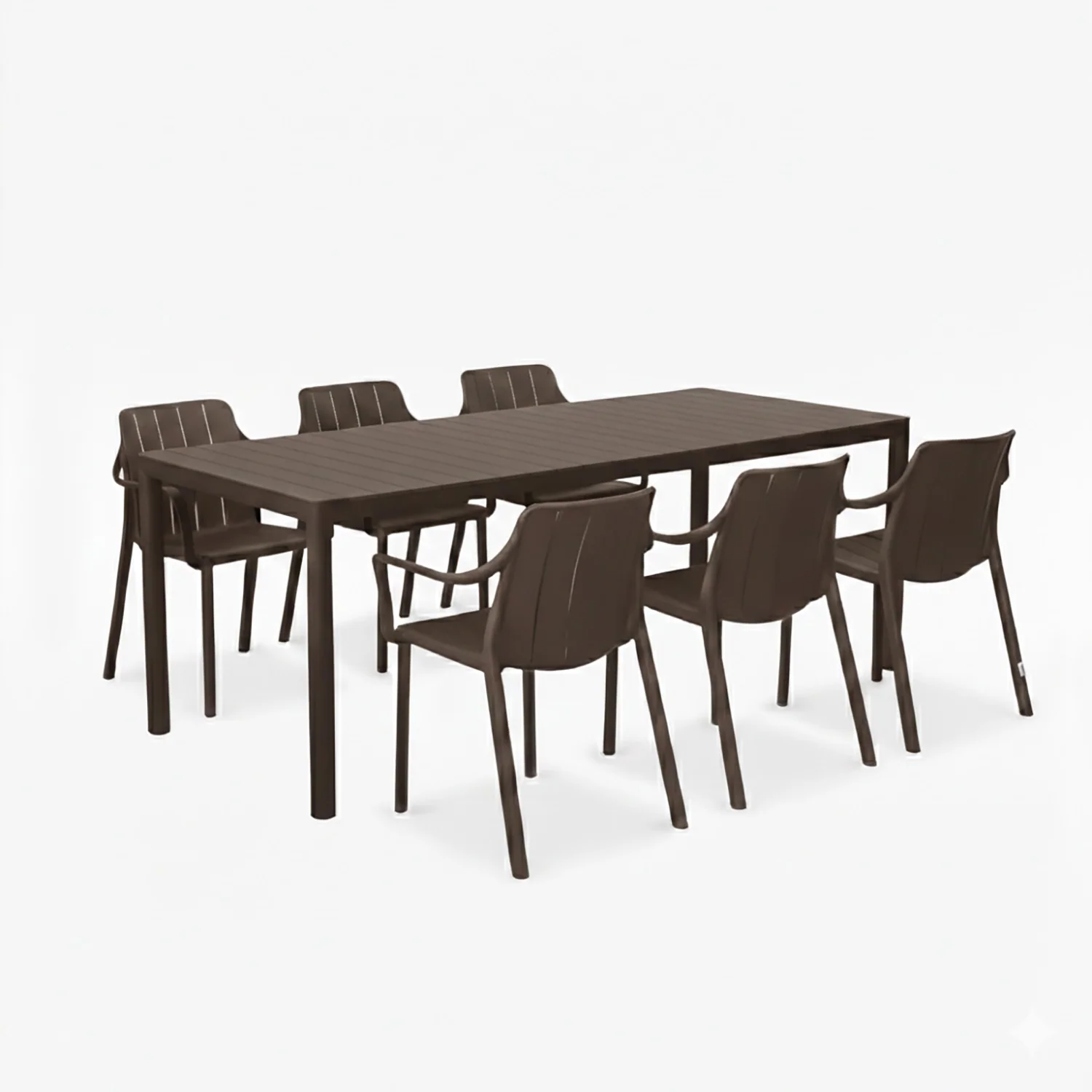 Nardi Tevere 147/211 Table Tiberina Armchair Outdoor Dining Setting