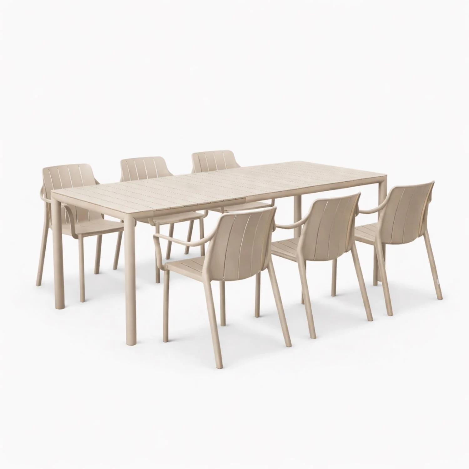 Nardi Tevere 147/211 Table Tiberina Armchair Outdoor Dining Setting - Image 3
