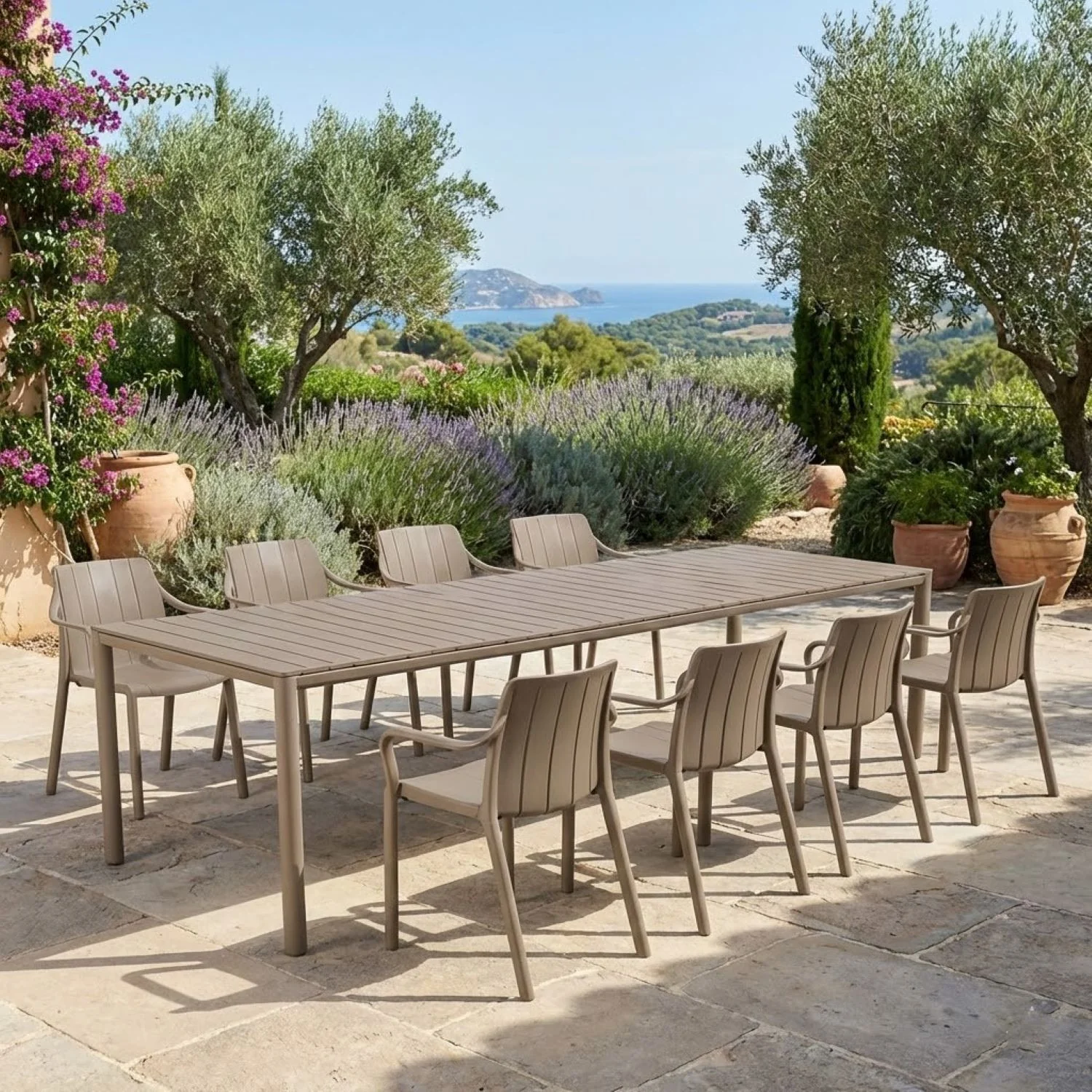 Nardi Tevere 211/275 Table Tiberina Armchair Outdoor Dining Setting - Image 2