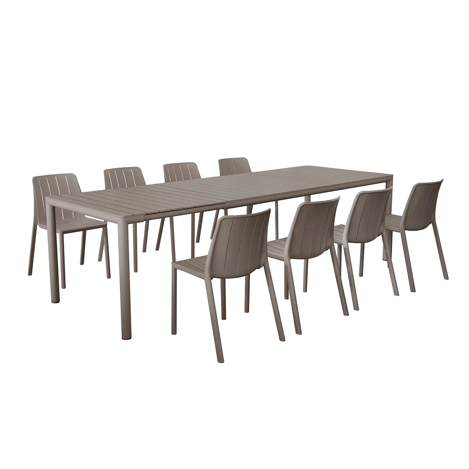 Nardi Tevere 211/275 Table Tiberina Armless Chair Outdoor Dining Setting - Image 3