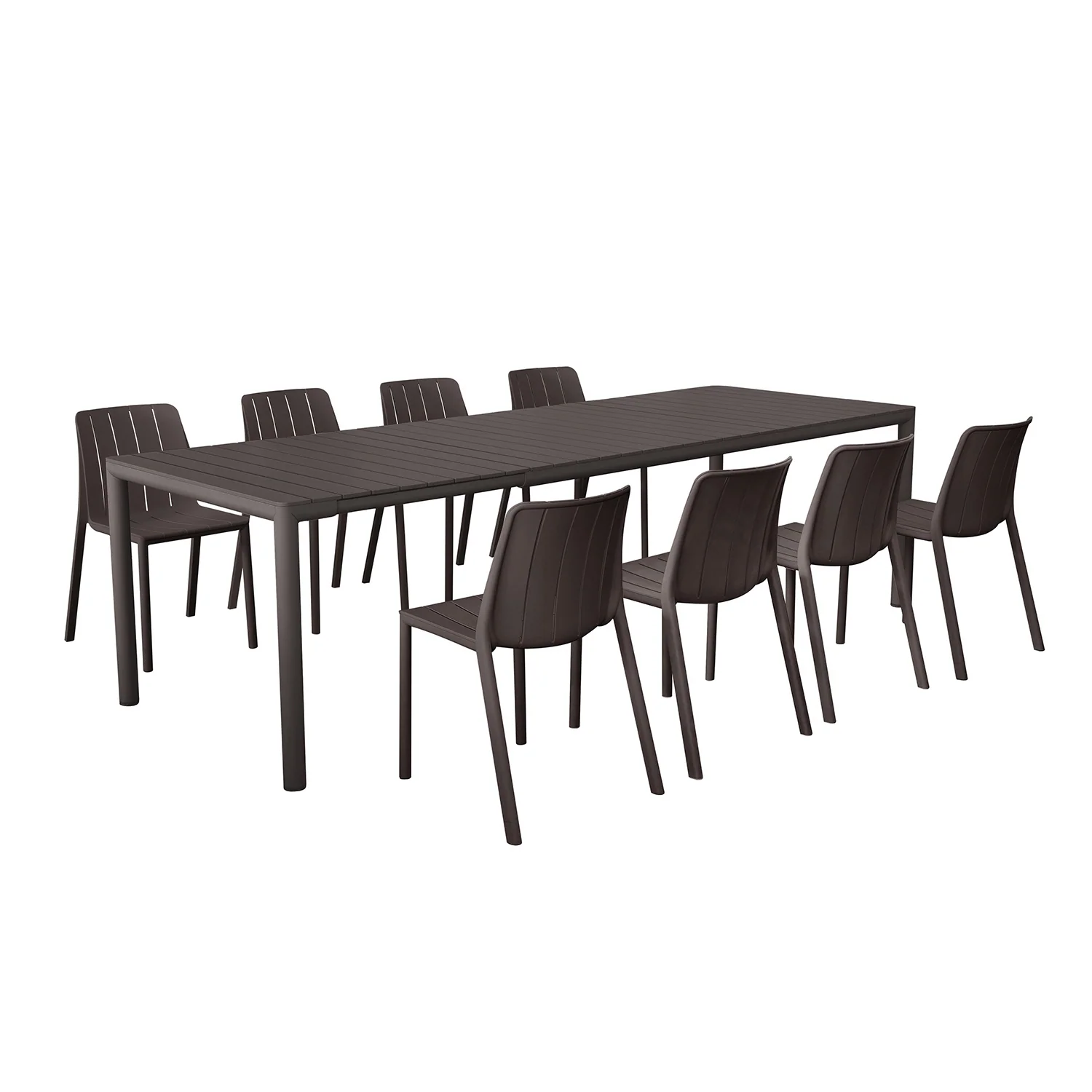Nardi Tevere 211/275 Table Tiberina Armless Chair Outdoor Dining Setting - Image 5