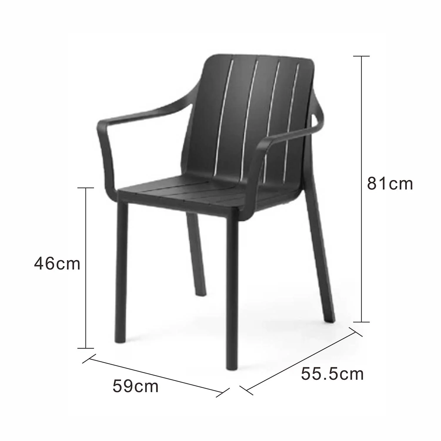 Nardi Tiberina Outdoor Resin Dining Armchair - Image 11