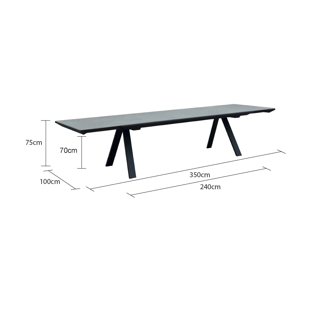 Neverland II Outdoor Ceramic Extension Dining Table 240/350 cm - Image 19