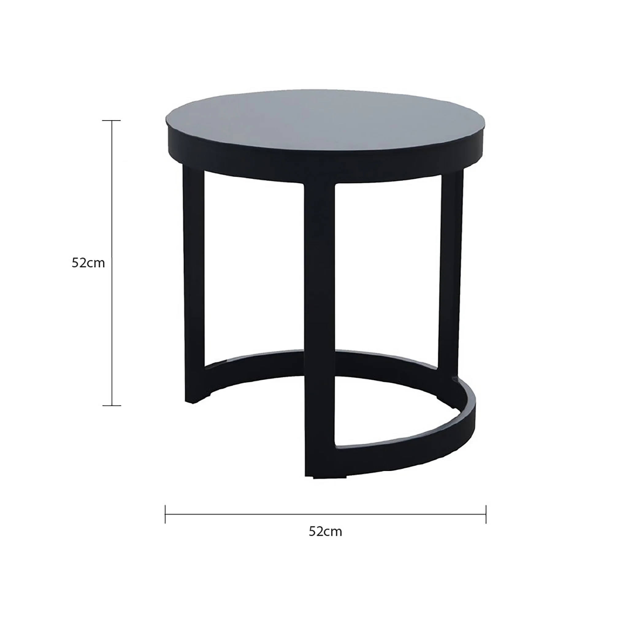 Neverland Outdoor Aluminium Round Side Table 52 cm - Image 7
