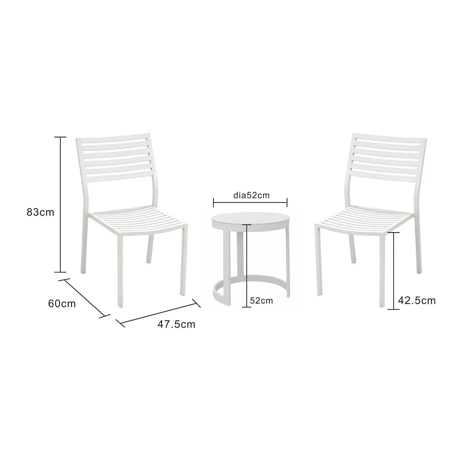 Neverland Side Table Coda Chair Outdoor Balcony Setting - Image 12