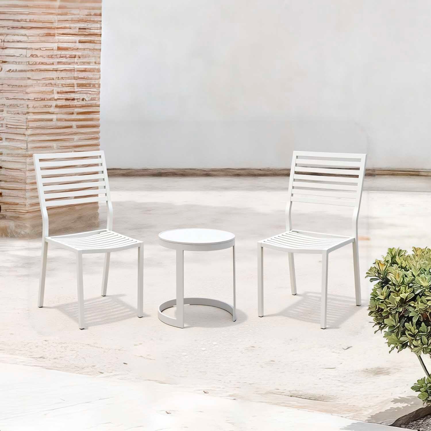 Neverland Side Table Coda Chair Outdoor Balcony Setting - Image 2