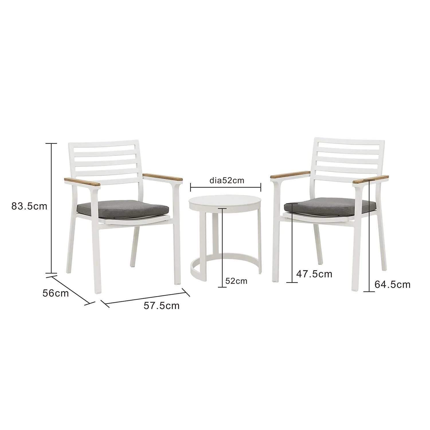 Neverland Side Table Lotus Chair Outdoor Balcony Setting - Image 5