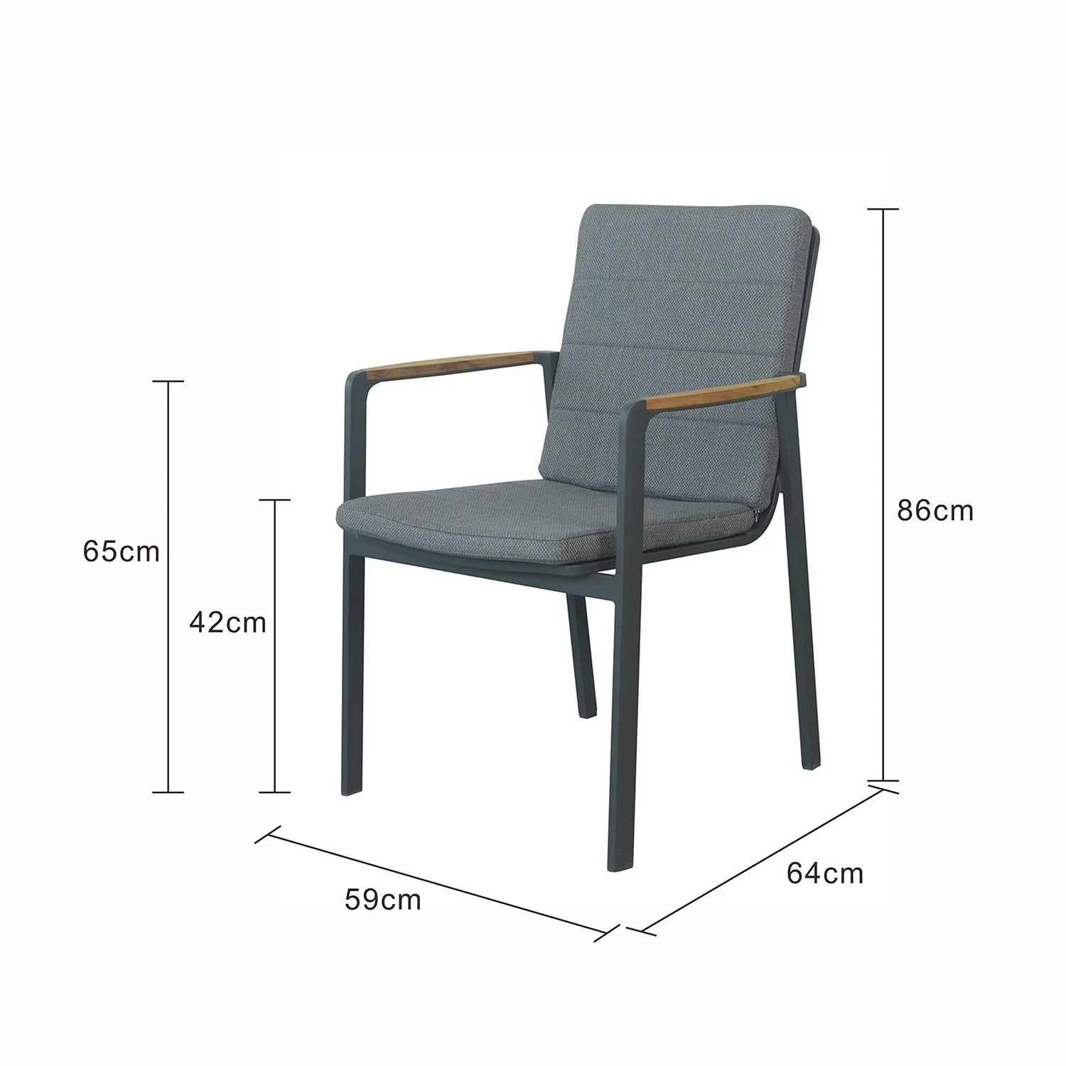 Newark Aluminium Outdoor Dining Chair - Image 12