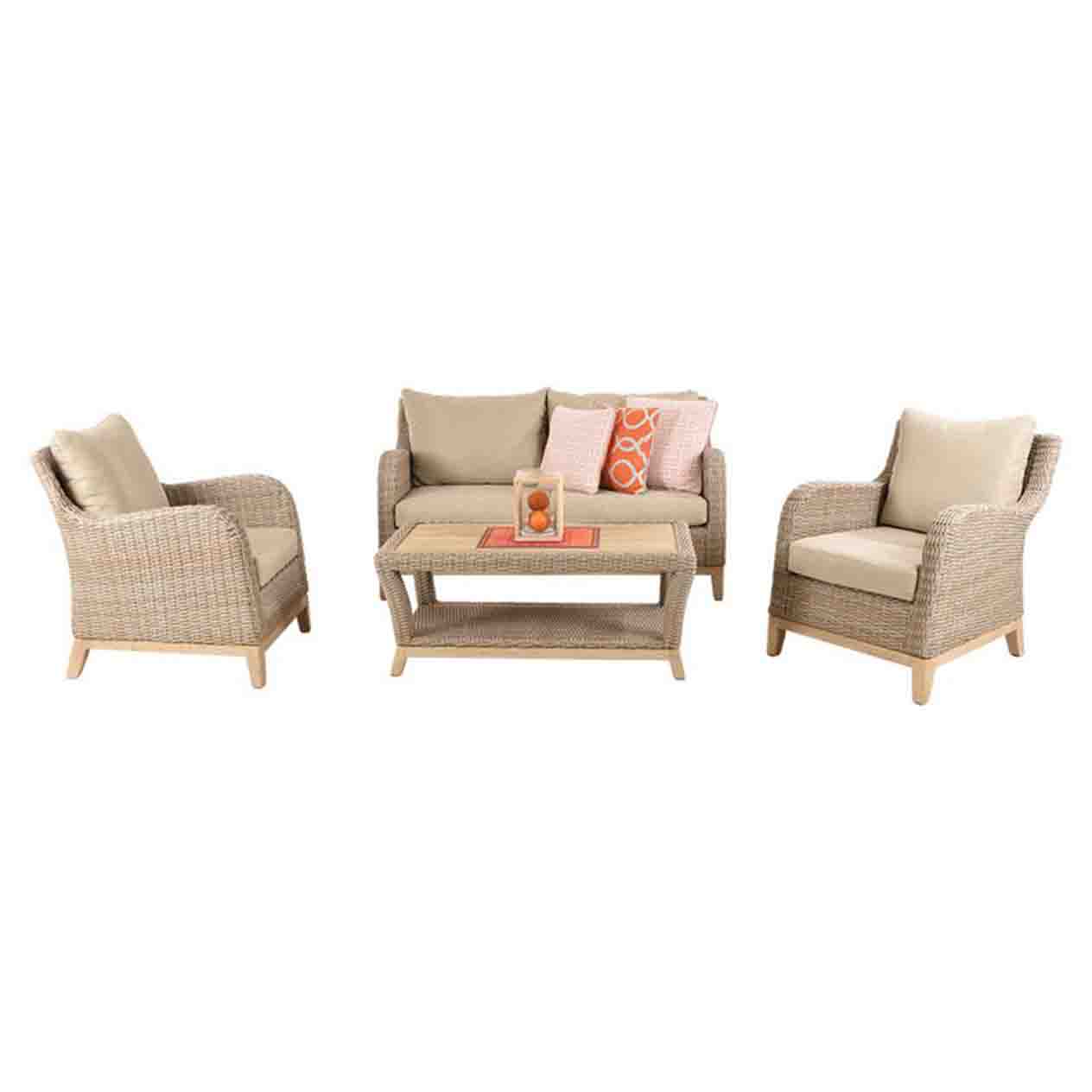 Noosa 4 Seater Outdoor Wicker Lounge - Image 3