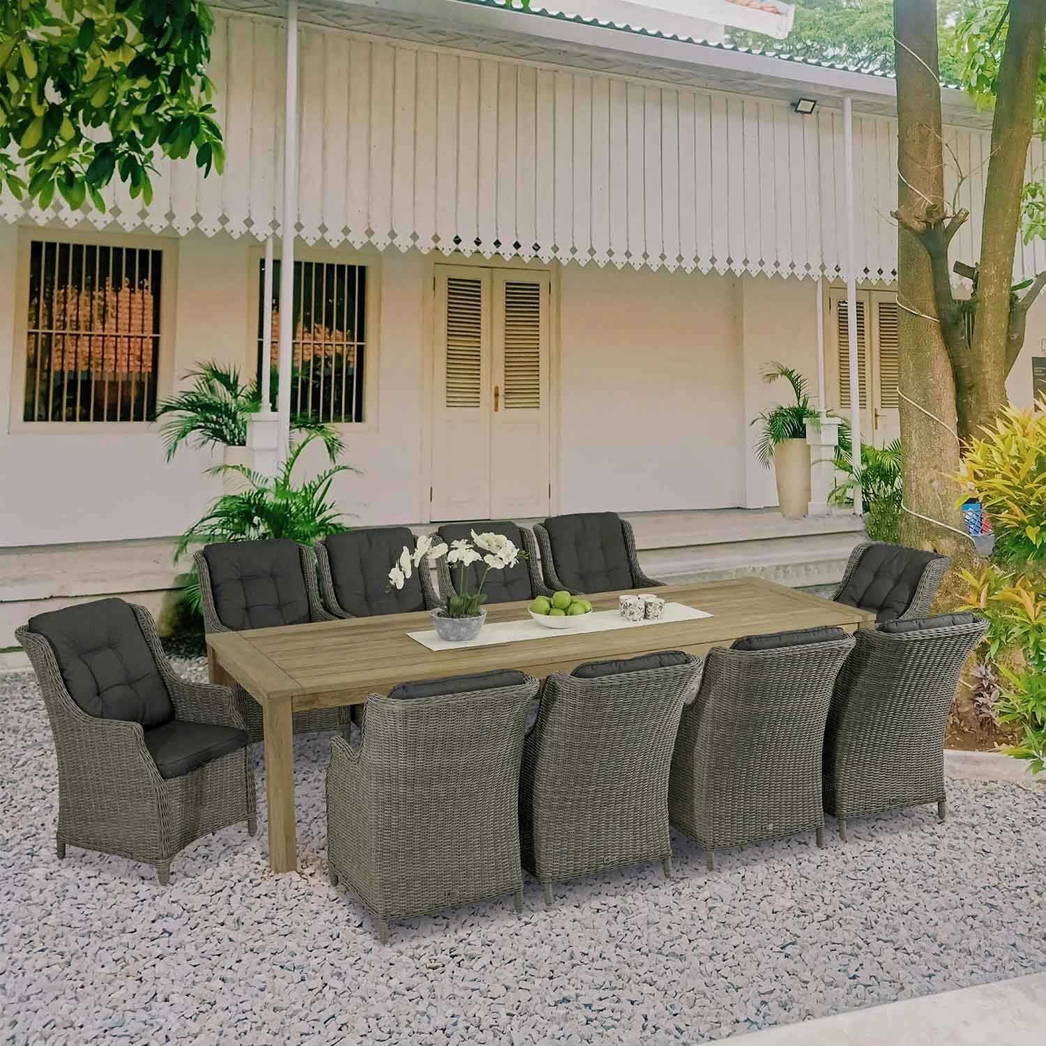 Polly 300 cm Table Darwin Chair Outdoor Dining Setting - Image 10