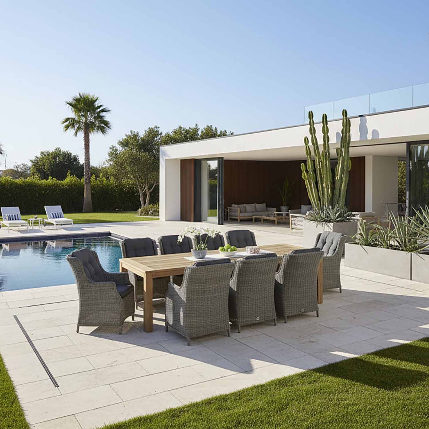 Polly 300 cm Table Darwin Chair Outdoor Dining Setting - Image 2
