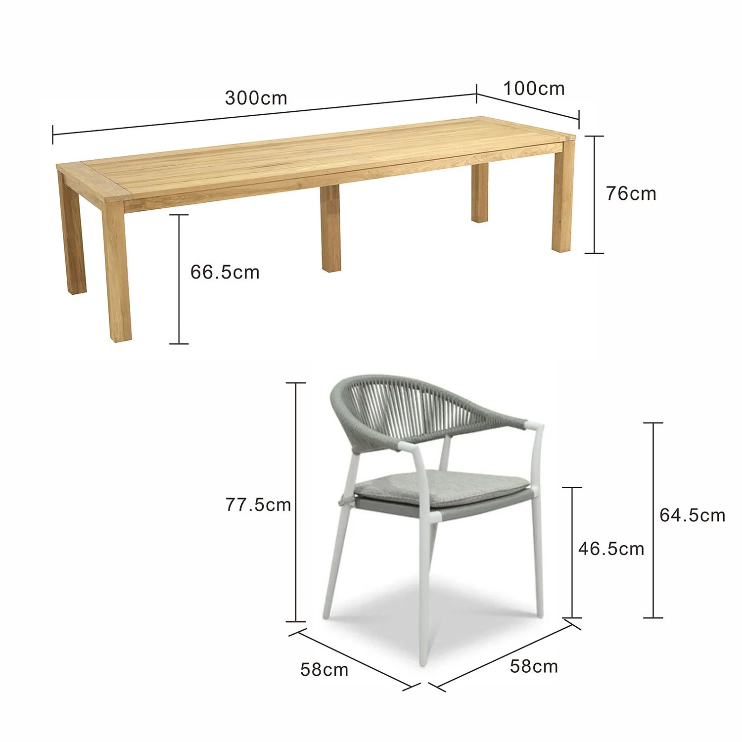 Polly 300 cm Table Windsor Chair Outdoor Dining Setting - Image 10