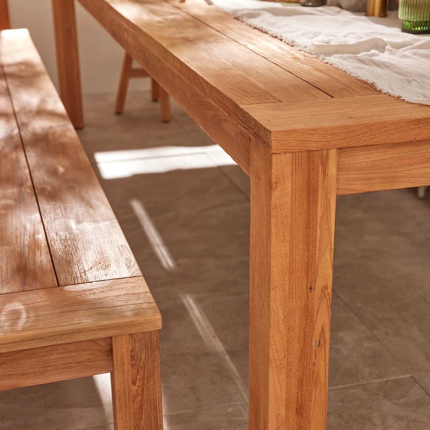 Polly Outdoor Recycled Teak Dining Table 300 cm - Image 2