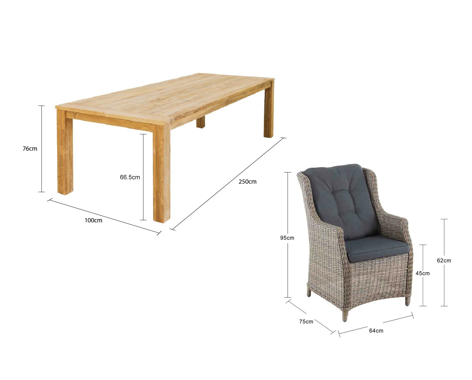 Polly Table Darwin Chair Outdoor Dining Setting - Image 8
