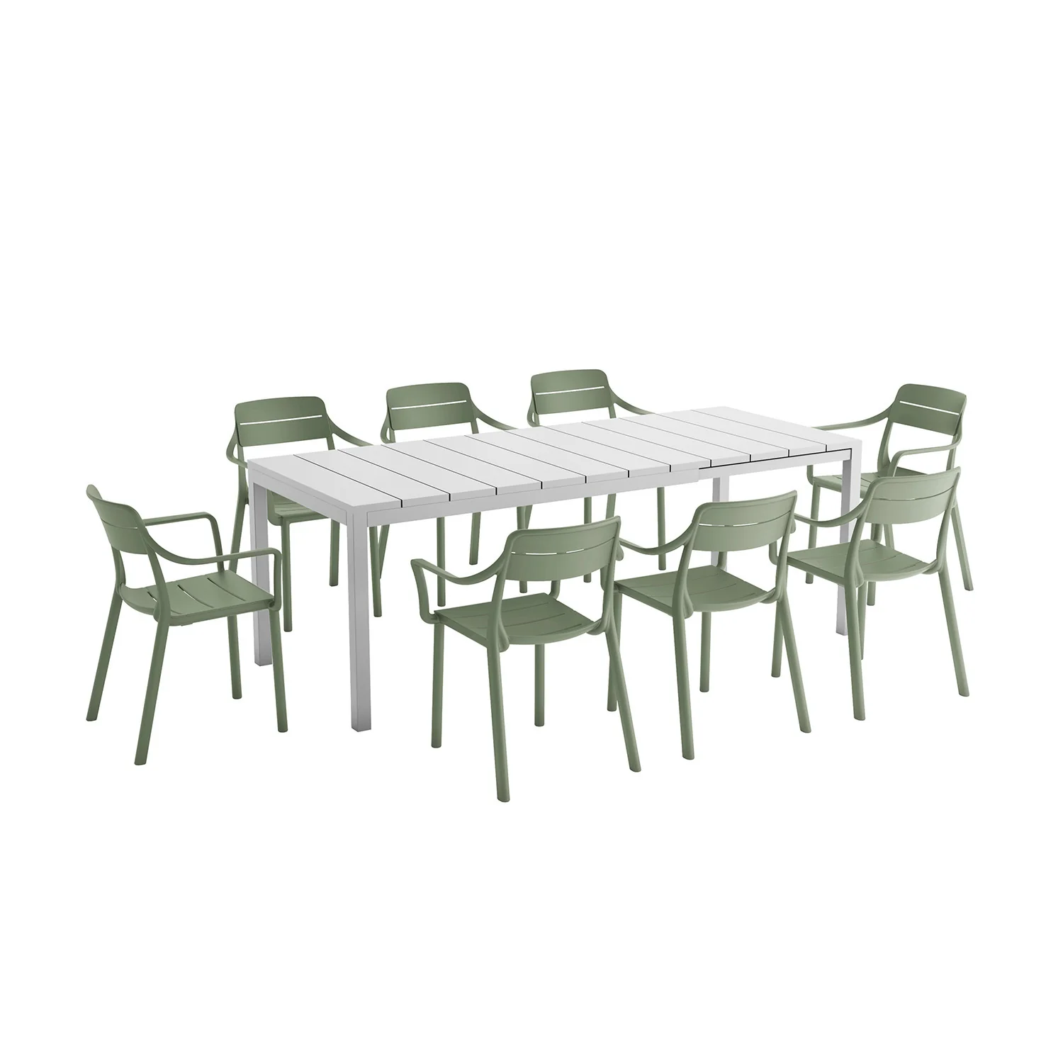 Nardi Rio 140 cm Aluminium Table Cassia Armchair Outdoor Dining Setting - Image 10