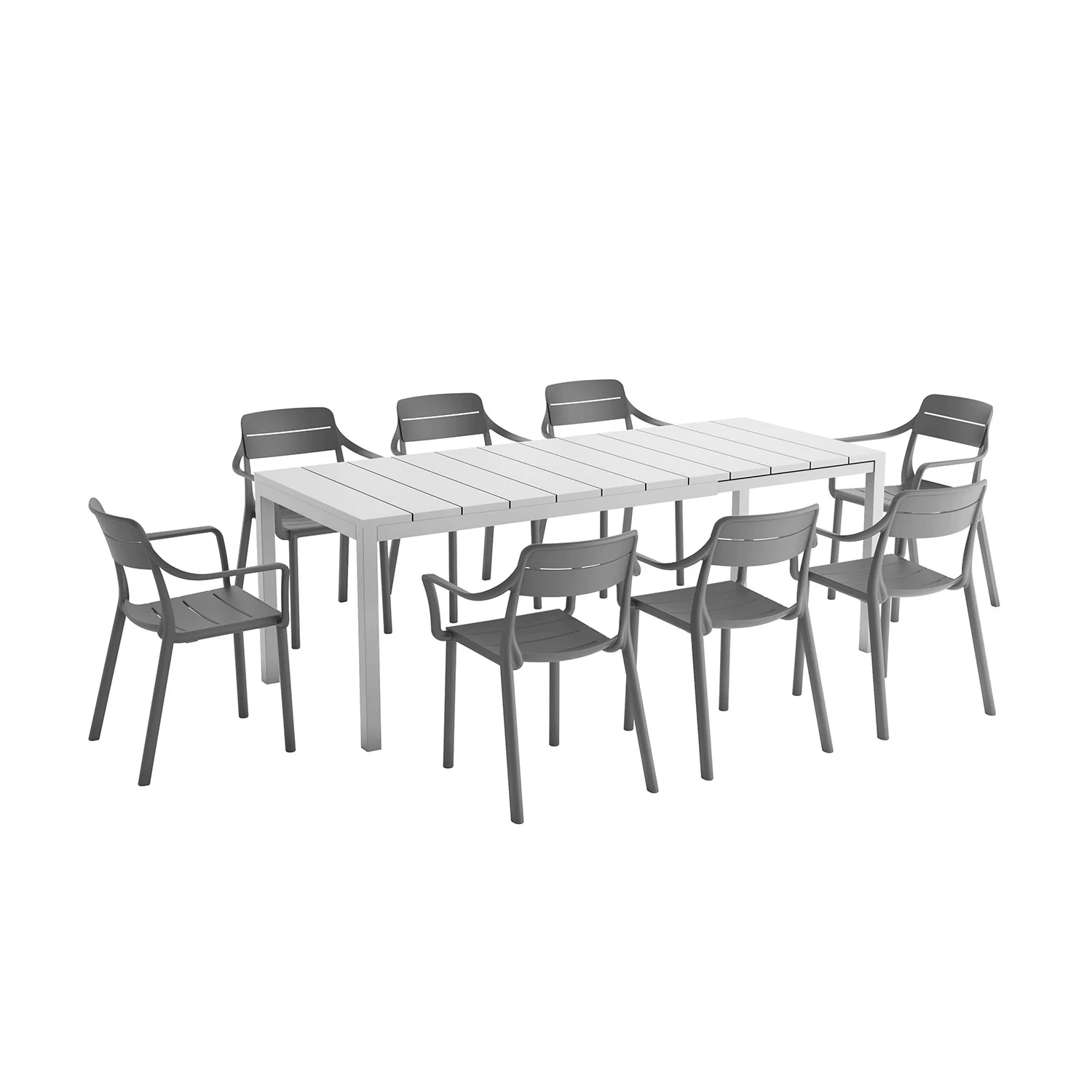 Nardi Rio 140 cm Aluminium Table Cassia Armchair Outdoor Dining Setting - Image 11