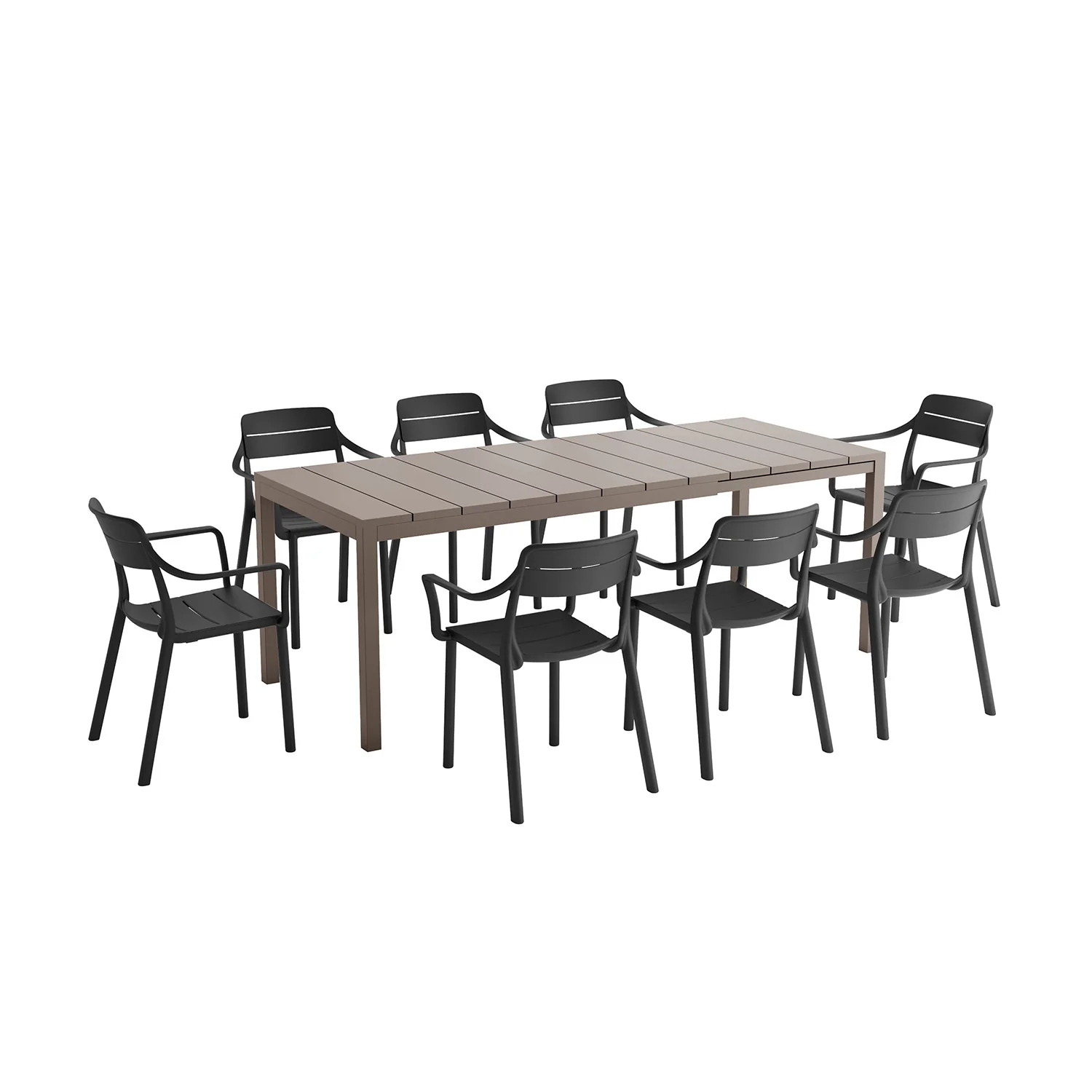 Nardi Rio 140 cm Aluminium Table Cassia Armchair Outdoor Dining Setting - Image 4
