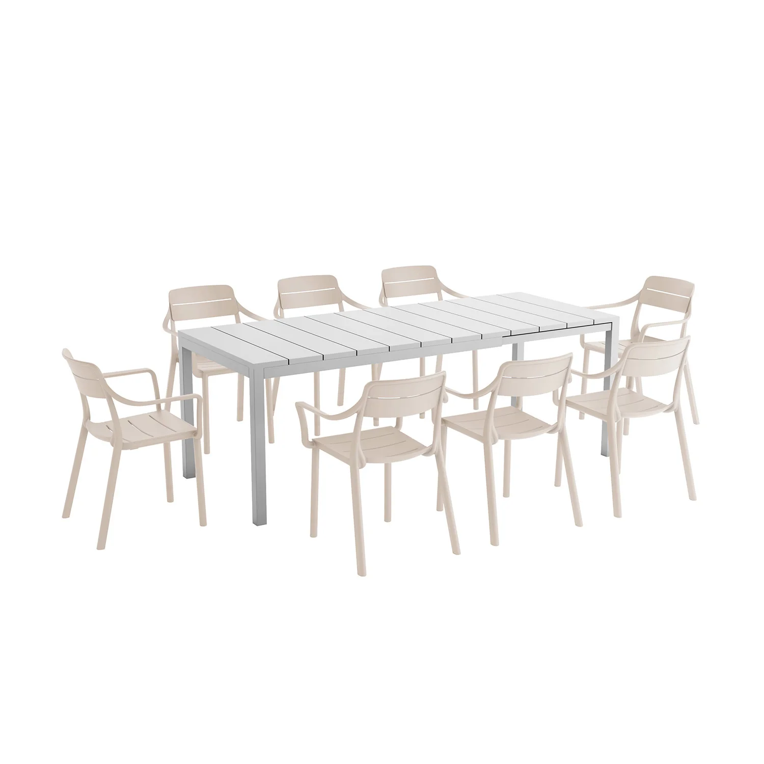 Nardi Rio 140 cm Aluminium Table Cassia Armchair Outdoor Dining Setting - Image 5