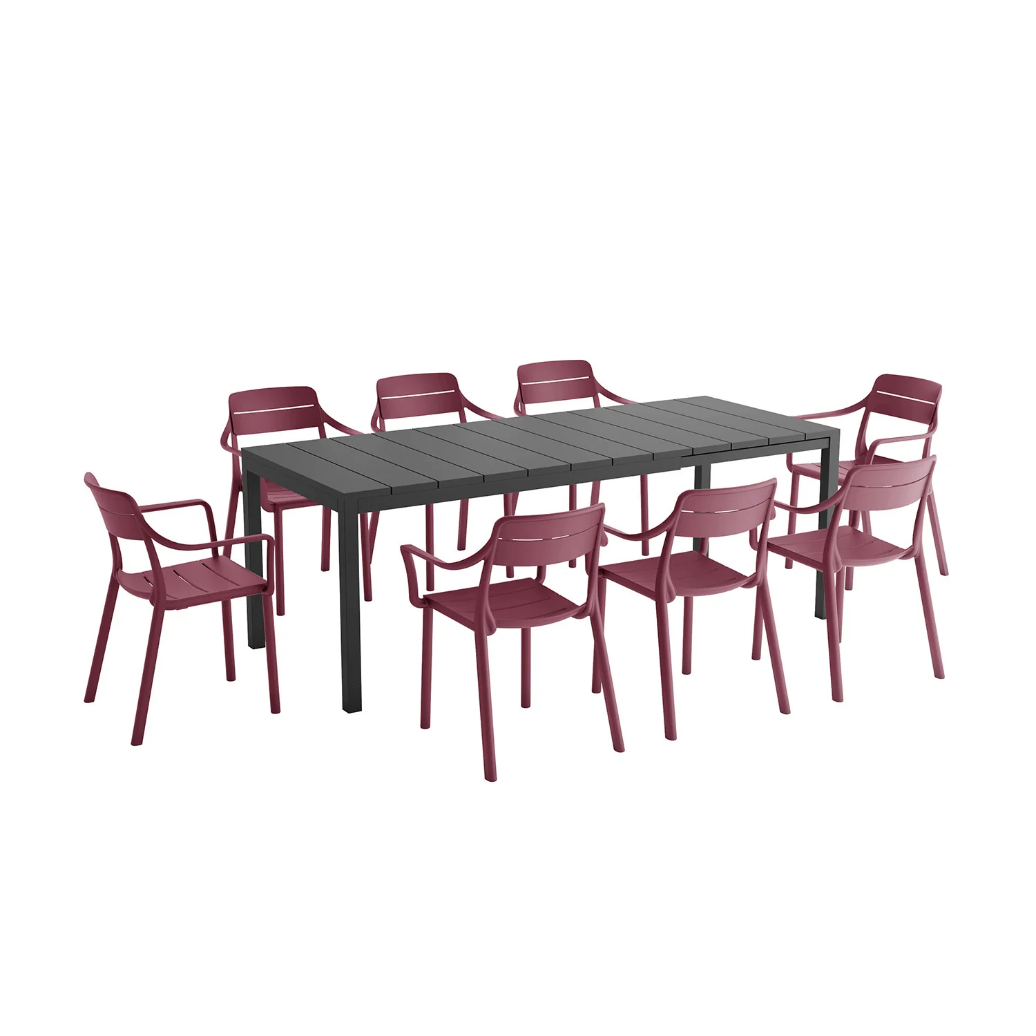 Nardi Rio 140 cm Aluminium Table Cassia Armchair Outdoor Dining Setting - Image 6